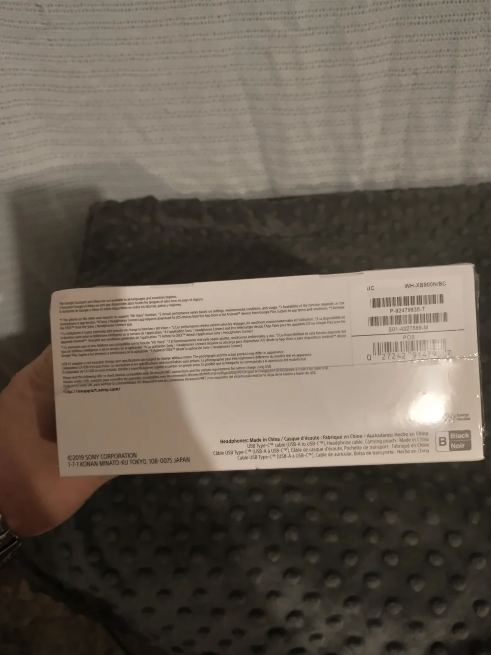 NiB Sony WH-XB900N Black Wireless Noise Cancelling Headphones Alexa Bluetooth